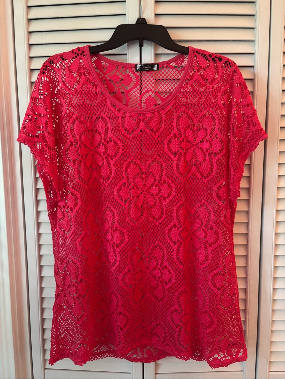 Fuchsia Lace Tee
